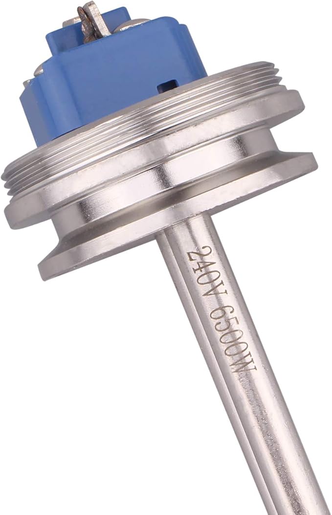 DERNORD 1.5" Inch (OD50.5mm) Tri-clamp Ripple Heating Element Electric Immersion Water Heater 6500W 240V