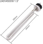 DERNORD 240V 4500W Tri-clamp Foldback Heating Element Stainless Steel Immersion Water Heater with 3-Wire Electrical Locking Plug (1.5 Inch Tri clamp)