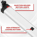 14 foot Aluminum Grade Rod - 10ths, 3 Sections Dual Sided Telescoping Leveling Rod with Bubble Level Convenient Aluminum Staff for Precise Measurement (4 M/14 FOOT 10 TH)