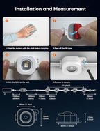 APPECK Permanent Outdoor Lights 50ft,RGBW Eaves Light with 36 LED Lights,111+ Scenes Modes Outdoor Lighting, Waterproof Permanent Light for Daily Holiday Halloween Decorations, Works with Alexa,White