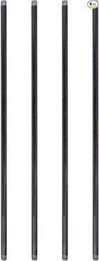 PIPE DÉCOR 1/2” x 36” Malleable Cast Iron Pipe Nipple, Pre Cut Connectors, Industrial Steel Grey Fits Standard Half Inch Black Threaded Pipes Nipples and Fittings, Build Vintage DIY Furniture, 4 Pack