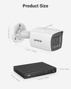 ANNKE H1200 12MP Security Camera System, 12MP H.265+ 8CH NVR and 4 X 12 Megapixel UHD PoE Surveillance IP Cam with Smart Dual Light, AI Human&Vehicle Detection, Color Night Vision (2TB Hard Drive)
