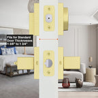 Haidms Gold Exterior Door Lock Set, Front Door Handle and Deadbolt Set, Gold Entry Door Locksets with Dead Bolt, Heavy Duty Zinc-alloyed Front Door Lock Set