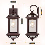 18” Large Outdoor Light Fixtures Oil Rubbed Bronze 2 Pack, Exterior Lights House Porch Lights Outside Sconces Anti-Rust Aluminum Patio Wall Lanterns Brown Wall Mount Lamps, IP65 Waterproof