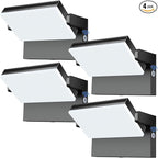 Modern Sleek Flood Lights Outdoor, 120W 5000K Dusk-to-Dawn Photocell with 360° Rotation, 14200LM IP65 Waterproof LED Security Wall Pack for Building,Yard,Driveway (4 Pack)