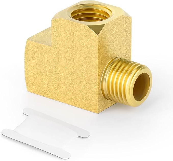 GASHER 1Pc Brass Tee Fitting, 1/2" FNPT x 1/2" FNPTx 1/2" MNPT Pipe Fittings, Male Run Tee