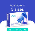 OWELL® Blue Medical Exam Nitrile Gloves – 4 Mil, Powder-Free, Latex-Free, Chemo Rated, Drug Resistant Disposable Gloves