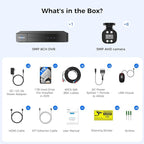 Hiseeu 3K Wired Outdoor Security Camera System with Audio,Smart Dual Light,5MP 8CH Surveillance DVR,8X5MP CCTV Cameras & 1TB Hard Drive,AI Human/Vehicle Detection,Smart Playback for Home Security