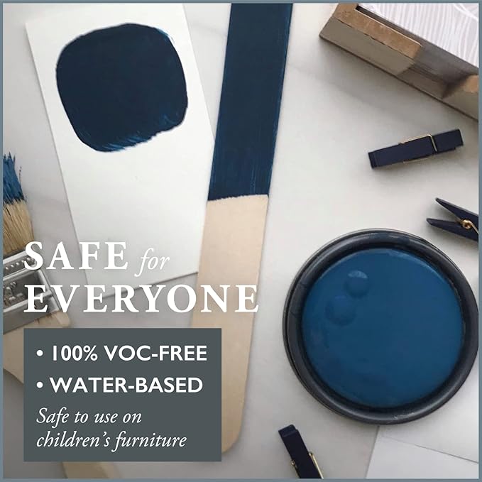 AMY HOWARD AT HOME Chalk-Based One Step Paint for Furniture, Cabinetry, Decor, Finish, and More | No Stripping, Sanding, or Priming | Dark Base | 32 Ounce | Lady Singing Blues