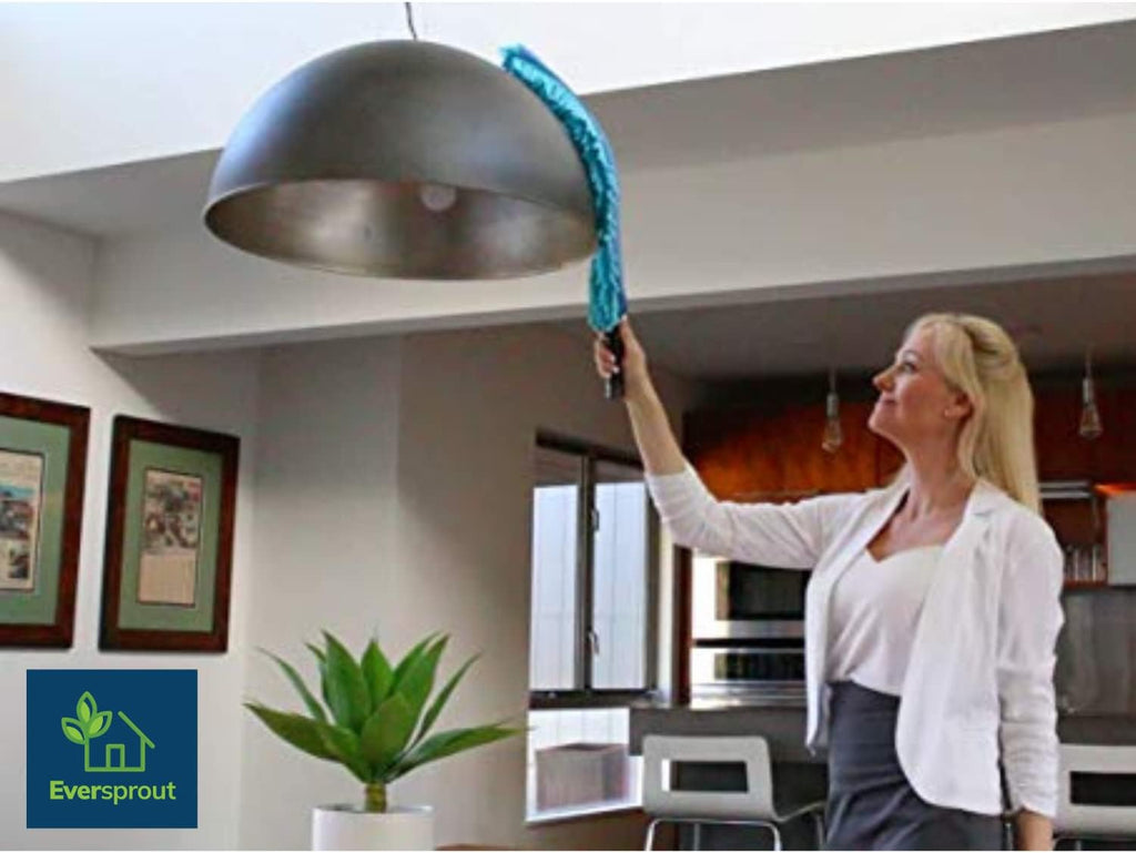 EVERSPROUT Duster 3-Pack | Hand-Packaged Cobweb Duster, Microfiber Feather Duster, Flexible Ceiling Fan Duster | Twists onto Standard ACME Threaded Poles (Pole Sold Separately) (Medium-Stiff Bristles)