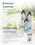 Pentair Everpure EF-1500 Quick-Change Filter Cartridge, EV985850, NSF Certified to Reduce Lead, For Use in Everpure EF-1500 Full Flow Drinking Water System, 1,500 Gallon Capacity, 0.5 Micron