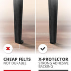 Felt Furniture Pads X-Protector - 48 PCS 1" - Premium Felt Pads Floor Protectors - Furniture Feet Wood Floors Protectors - Prevent Scratches, Annoying Noise & Protect Your Hard Surfaces! (Black)