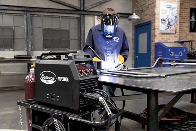 Eastwood Elite MP200i Multi Process Welder | All in One Powerful 110V Inverter Portable Welding Machine | MIG TIG Stick Compatible with Built-in Spot Weld Timer | Perfect DIY Home Garage Spot Welder