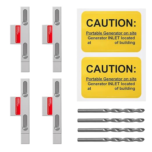 4 Set Generator Interlock Kit Compatible with Eaton Cutler Hammer 100 Amp and 125 Amp Panels Breaker,for Safe Usage of Portable Power During Outage,Professional and Interlock Kit (4)