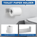 Cilee 15-Pieces Bathroom Hardware Set - Brushed Nickel Bathroom Accessories, 24 Inch Towel Bar, Square Towel Ring, Toilet Paper Holder, Towel Hook, Wall-Mounted Stainless Steel Towel Bar Rack Set