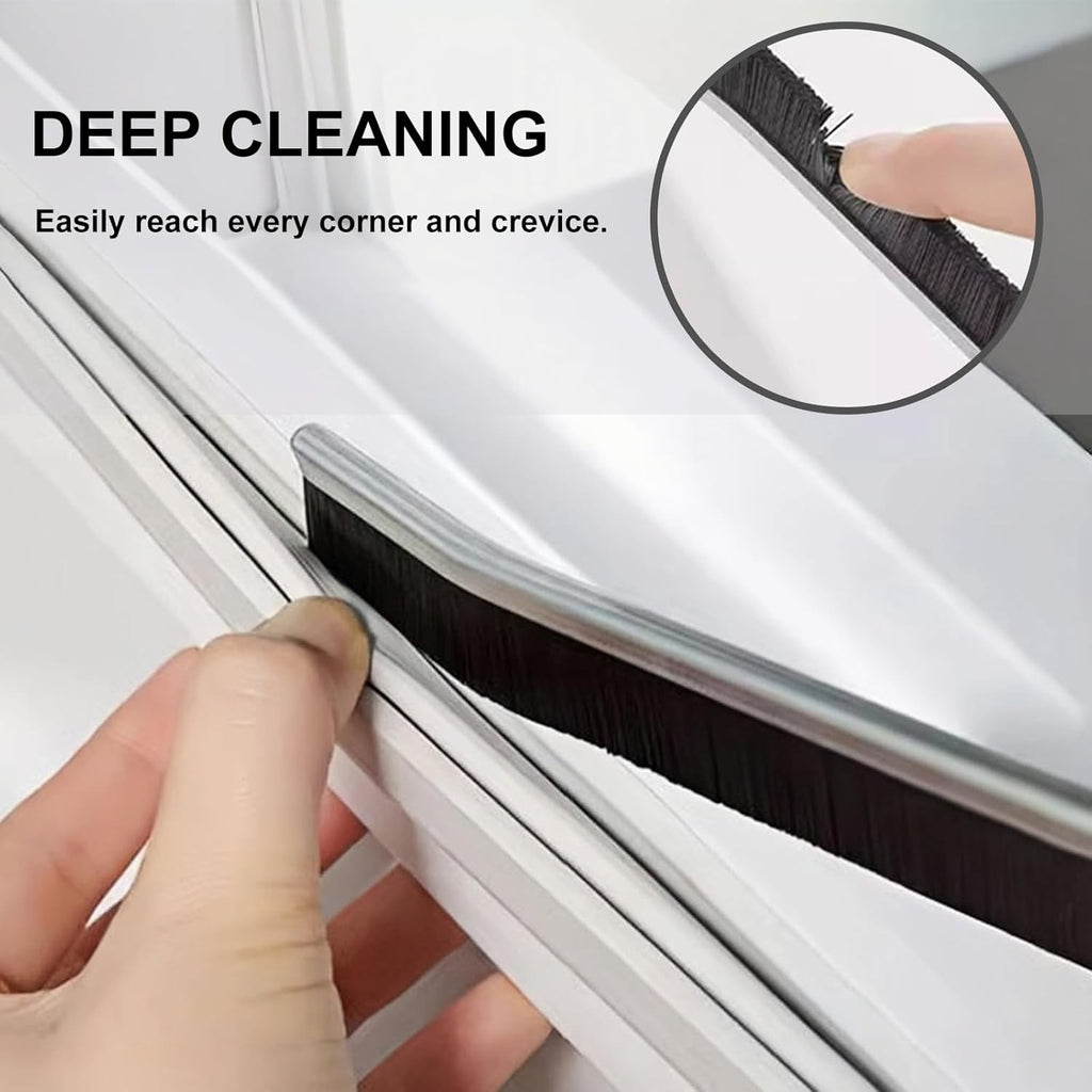 3PCS Hard Bristle Crevice Cleaning Brush - Thin Cleaning Brush for Tight Spaces, Water Bottle and Tube Cleaner Brush, Multi-Purpose Home Cleaning Tools for Kitchen, Bathroom, Toilet, Car, Trough