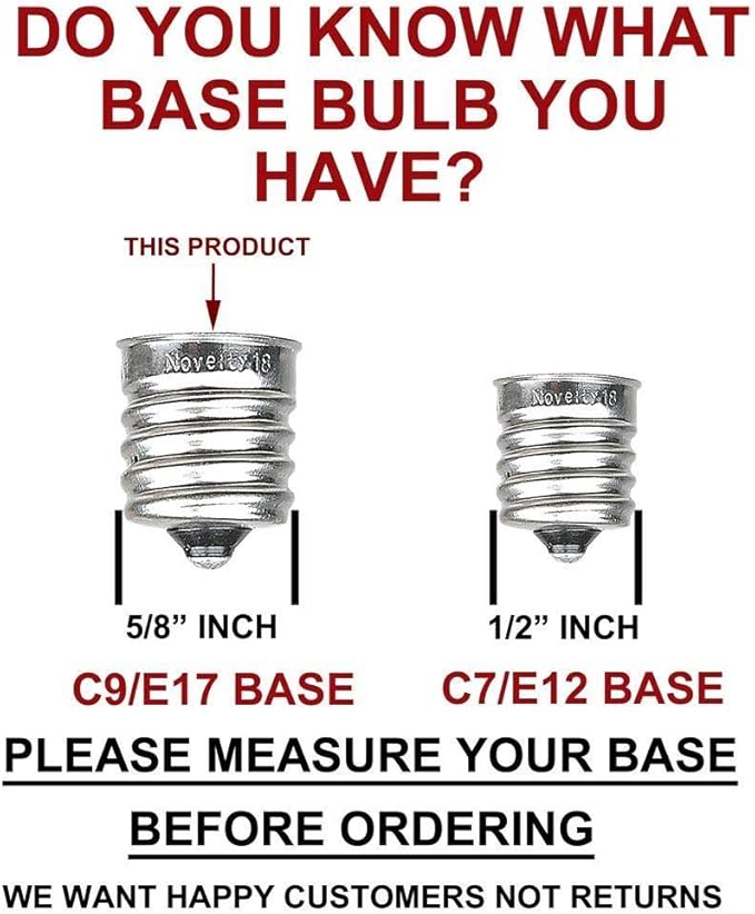 Novelty Lights Incandescent ST38 Edison Replacement Bulbs - Outdoor Individual Bulbs for Events, Holiday Parties, Patios, and More - E17/C9 Intermediate Base, 7 Watt Lights (Clear, 25 Pack)