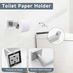 TNOMS Brushed Nickel 10-Piece Bathroom Hardware Accessories Set-Towel Bar & Holder Set for Bathroom,SUS304 Stainless Steel Bathroom Accessories Set Wall Mounted,16-Inch