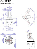 Hain-Yo GL12TD 25mm Ceramic Faucet Cartridge | OEM faucet replacement part | Single Lever | Also replacement for Huntington Brass 3400009 Olympia Faucet PBA29799 and Jerich 25740