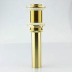 Bathroom Pop Up Sink Drain, Gold Vessel Vanity Sink Drain Stopper without Overflow