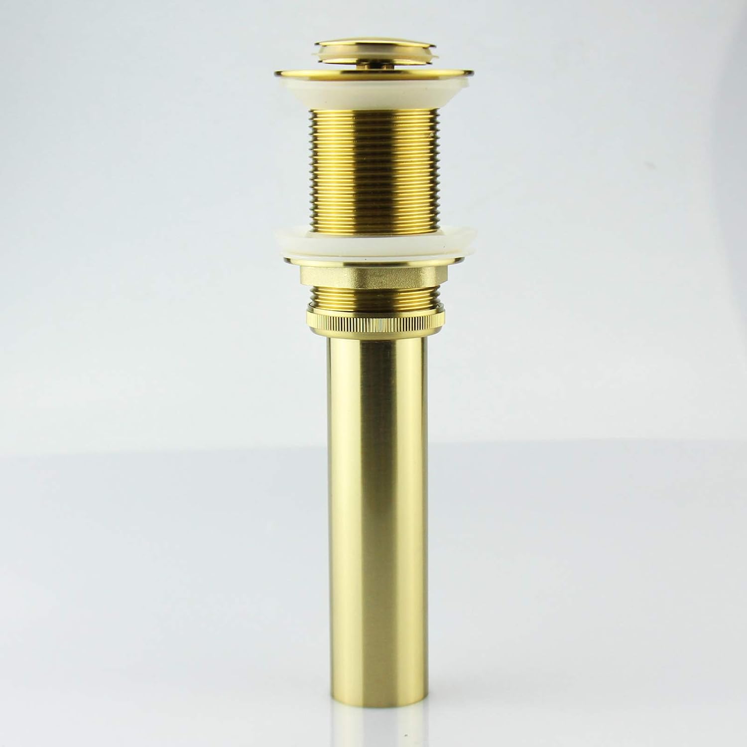 Bathroom Pop Up Sink Drain, Gold Vessel Vanity Sink Drain Stopper without Overflow