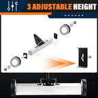 E BAVITE Nail Magnetic Sweeper,17 Inches Heavy Duty Telescopic Magnet Broom Large Rolling Nail Finder Magnet Tools with Wheels Cleanup and Long Adjustable Handle for Construction Yard