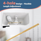 iFealClear Universal Metal Toilet Handle Replacement, Front Mount Toilet Flush Trip Lever Compatible with American Standard/Mansfield/TOTO/Kohler Toilets, Stainless Steel Flapper Chain, Matte Black