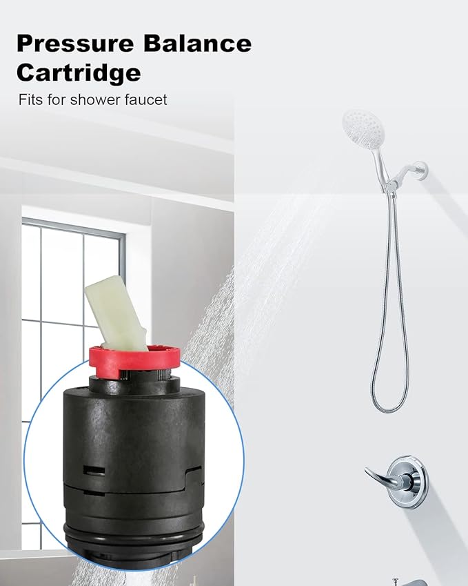 40PHF-2 Pressure Balance Cartridge, Shower Cartridge Replacement Fit for Shower Faucet, Cartridge Only 40mm