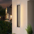 tewei 39.3 Inch Modern Outdoor Wall Sconce, Long Black LED Exterior Lighting Fixtures, Modern Large Outdoor Front Porch Lights Outside Wall Mount Lights for House, Warm White 3000K, 1 Pack