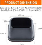 Ezprotekt 16 Pcs Rectangle Black Silicone Chair Leg Floor Protectors, Rectangle Felt Chair Leg Caps, Furniture Leg Covers Cups for Chair Table Desk, Anti- Scratches (Fit L :1.3-1.7", W: 0.6-0.9")