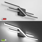 SOLFART Bathroom Lights Over Mirror Dimmable 32 Inch Modern Black Vanity Lights for Bathroom LED Vanity Lighting Fixtures