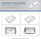 Faucet Cover Plate, Stainless Steel Deck Plate for Kitchen Sink Faucet Single Hole or Bathroom Faucet 1-3 Hole Faucet Hole Cover Round 10 Inch(Chrome)