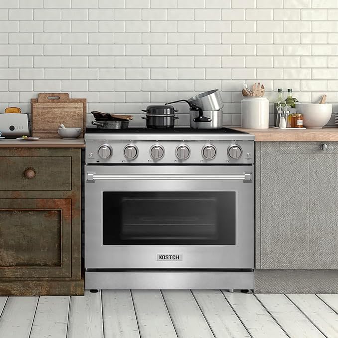 30 inch Freestanding Natural Gas Range or Liquid Propane Gas Range with 5 Burners, Large Capacity 24 inch Top Control Built-In Dishwasher with Third Rack, in Stainless Steel (Stainless Steel)