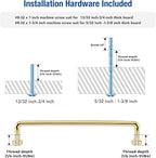 JOY DECOR Cabinet Pulls – 6-1/4 Inch Hole Center, Polished Brass, 30 Pack, Zinc Alloy Cabinet Handles for Drawers & Cupboard – Vintage Style Hardware for Kitchen, Bathroom, Dresser, Furniture Makeover