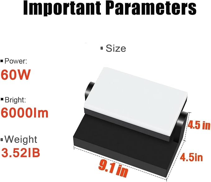 Juyace 60W LED Flood Lights Outdoor Wall Pack Light No photocell Lighting Fixtures for House 360° Rotational 6000lm 5000K IP65 Waterproof Modern Security Floodlights for Above Garagee 2Pack