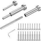 CKE 10 Pairs Invisible Cable Railing Kit, 1/8" Invisible Receiver and Swage Stud End Tensioner Terminal Hidden for 2"x2", 4"x4" Wood/Metal Post, T316 Stainless Steel Deck Cable Railing Hardware, CR31