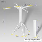 BIREN Clothes Drying Rack Foldable Extending Laundry Rack with 16 Clips Collapsible Clothing Rack Space-Saving Clothing Racks for Hanging Clothes, Indoor, Camping, Balcony, Outdoor