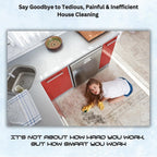 Electric Spin Scrubber, Cordless Cleaning Brush with 8 Replaceable Heads, Adjustable Handle, Dual Speed Power Scrubber for Bathroom, Bathtub, Floor, Tile, and Kitchen Cleaning