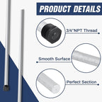 Tandefio 1 Pcs Anode Rod for Hot Water Heater Aluminum Zinc Compatible with Rheemm A. O. Smith, Replacement NPT Hot Water Tank Anode Rod, Corrosion Protect, Rotten Egg Smell(3/4 Npt X 44 Inches,)