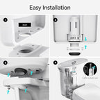 R&T 3-Inch Toilet Flush Valve Replacement Kit with Push Button, Tank to Bowl Gasket with SUS304 Bolts, Toilet Repair Kit Inside Tank for 2-piece Toilet A2475M