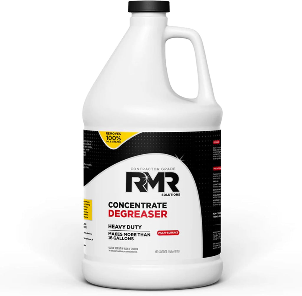 RMR Degreaser and Cleaner Concentrate - Advanced Indoor/Outdoor Formula for Heavy-Duty Commercial, Residential, Automotive, and Equipment Cleaning, 1 Gallon Makes Over 16 Gallons