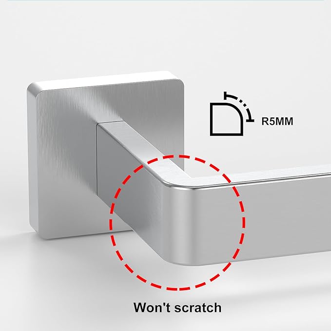 Toilet Paper Holder Collision Avoidance Towel Racks for Bathroom Thickened Material 304 Stainless Steel Towel Rack 10-Piece Towel Bar Brushed Nickel Bathroom Hardware Set Will Not Rust