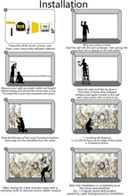 Hand-Painted Beautiful Wall Mural Pattern of Tropical Plants and Various Animals, Large Art Wall Background Wallpaper(Non-self-Adhesive)