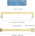 6 Pack 5 Inch Gold Cabinet Handles - Kitchen Hardware Pulls for Cabinets