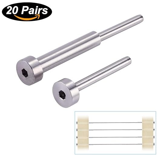 CKE 20 Pairs Invisible Cable Railing Kit, T316 Stainless Steel 1/8" Invisible Receiver and Swage Stud End for 2"x2", 4"x4" Wood/Metal Post, Invisible Deck Stair Cable Railing Hardware Tensioner CR31