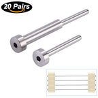 CKE 20 Pairs Invisible Cable Railing Kit, T316 Stainless Steel 1/8" Invisible Receiver and Swage Stud End for 2"x2", 4"x4" Wood/Metal Post, Invisible Deck Stair Cable Railing Hardware Tensioner CR31