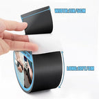 Rubber Grip Tape, Ultra-Thin Strong Adhesive Anti-Slip Waterproof Heat Resistant Wear-Resistant Cushion Pad, Making Handles or Contact Surfaces Safer, with Grip and Comfort (Black, 2In x 10Ft)