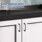 JOY DECOR Cabinet Pulls – 3-3/4 Inch Hole Center, Matte Black, 20 Pack, Zinc Alloy Cabinet Handles for Drawers & Cupboard – Vintage Style Hardware for Kitchen, Bathroom, Dresser, Furniture Makeover