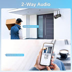 【90 Days Storage & 130° Wide Angle】 Outdoor Wireless Security Camera System, Wireless Cameras for Home Security, WiFi Video Surveillance DVR Kits