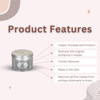 Cape Cod Metal Polishing Cloths Industrial Size Tin 9 Ounces